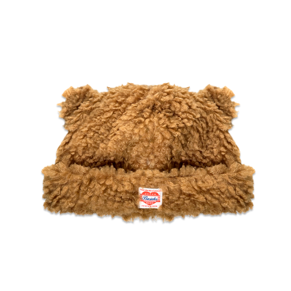 BASICKS BEAR BEANIE ダークブラウン S BASICKS - 【24AW】ベアー ビーニー 帽子 / BEAR BEANIE