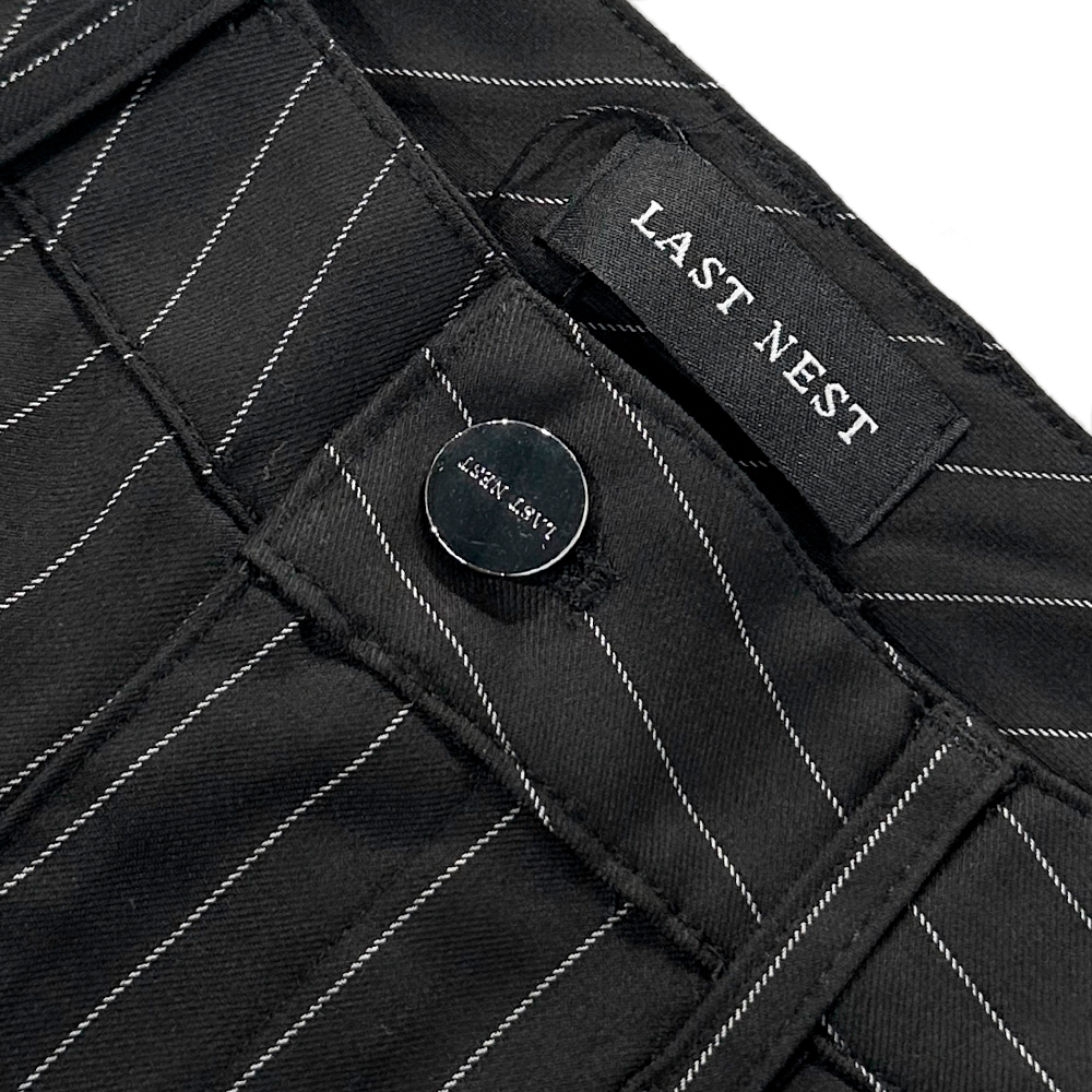 LAST NEST(ラストネスト)商品ページ - Stripe Trouser - Black