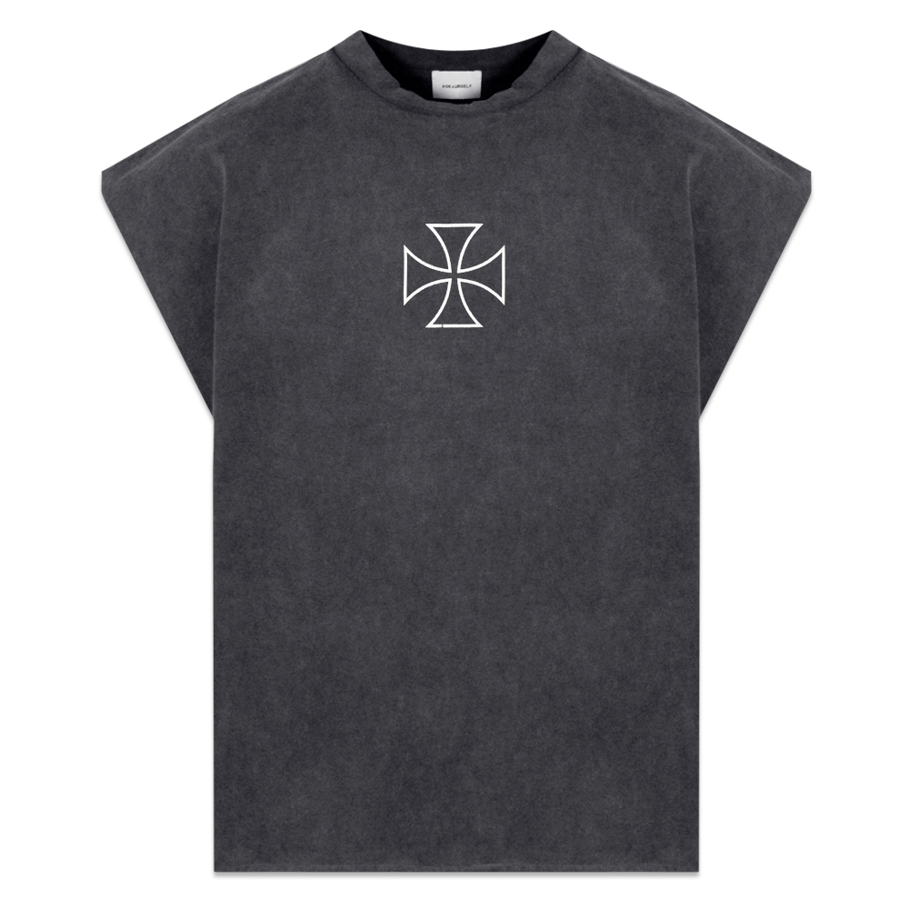 ASKYURSELF/クロスロゴ ワッフル生地 L/S シャツ ASKYURSELF/クロスロゴ ワッフル生地 L/S シャツ