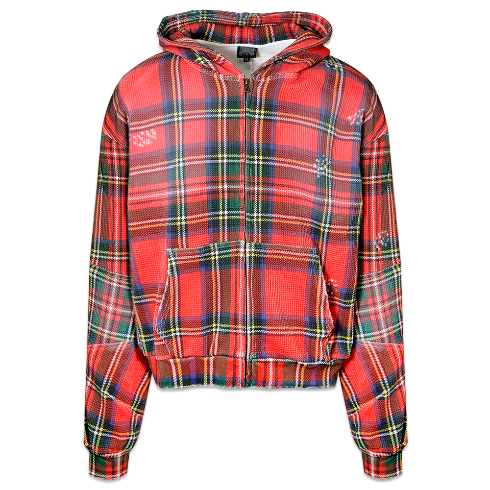 トップス PUNKANDYO PLAID ZIP UP HOODIE PUNKANDYO PLAID ZIP UP HOODIE