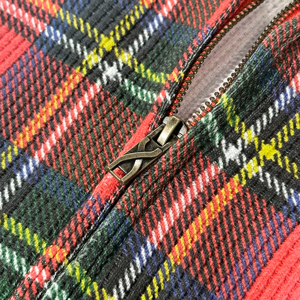 XWORE / TARTAN YELLOW PLAID ZIP HOODIE