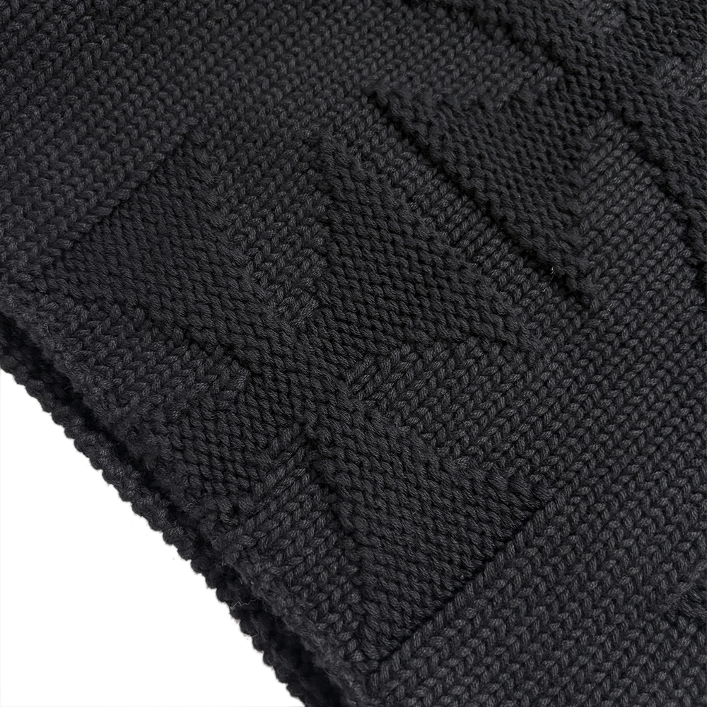 トップス ASKYURSELF RAW CROSS MERINO KNIT Black M RAW MONO CROSS KNIT - ASKYURSELF