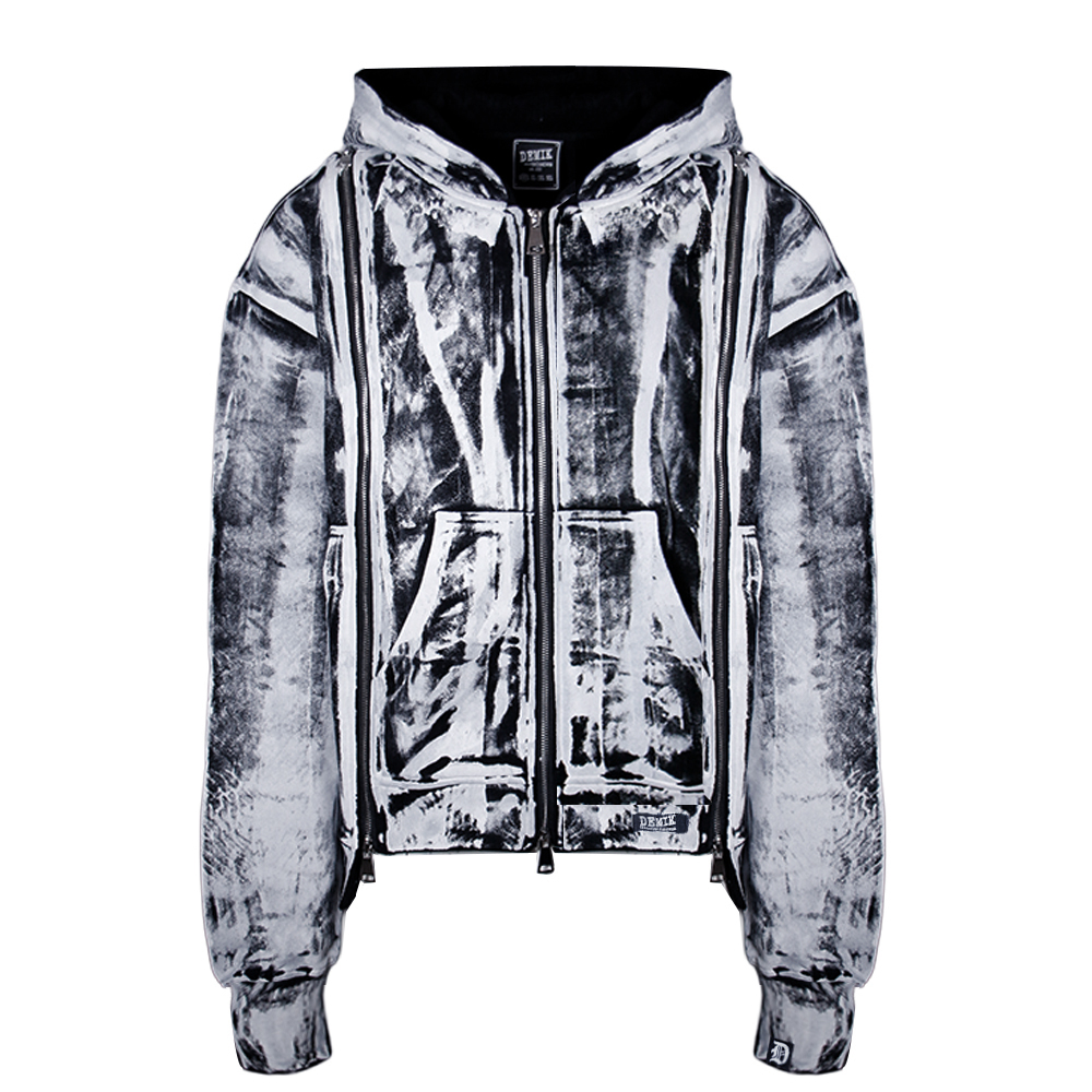demik zip hoodie shorts パンツのみ 楽天市場】DEMIK EXCLUSIVES / Studded Triple Zip Flared