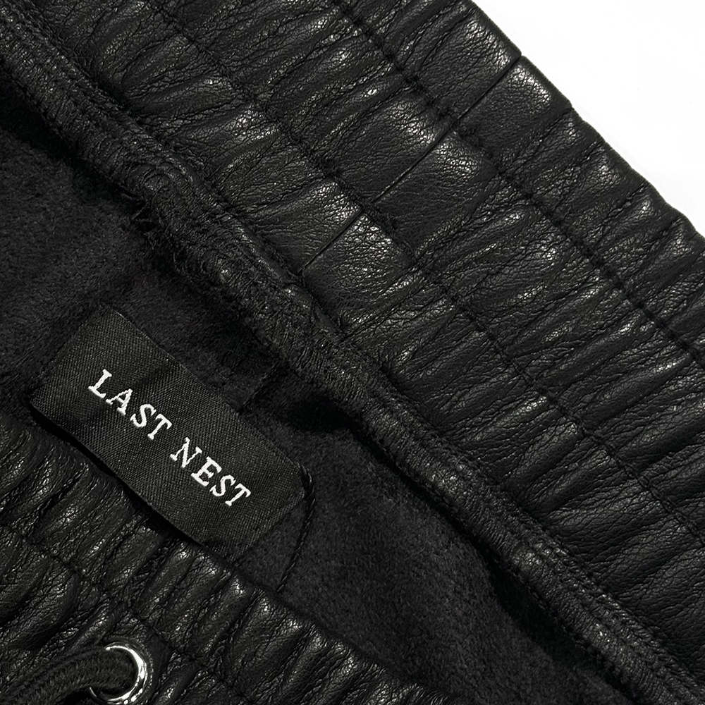 LAST NEST(ラストネスト)商品ページ - Faux Leather Track Pants