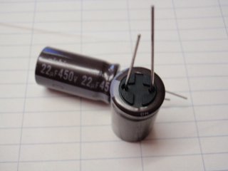 ニチコン電解コンデンサー 450V22μ(16x30)＊10個単位　数量値引きあり＊
