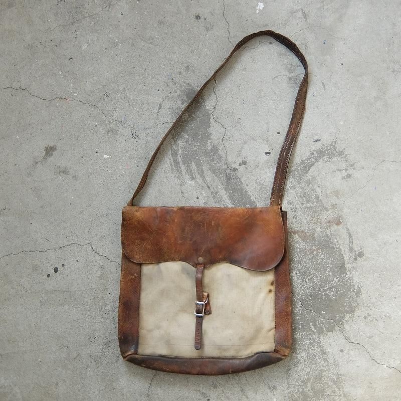 1900's1910's Railroad Canvas Leather Bag