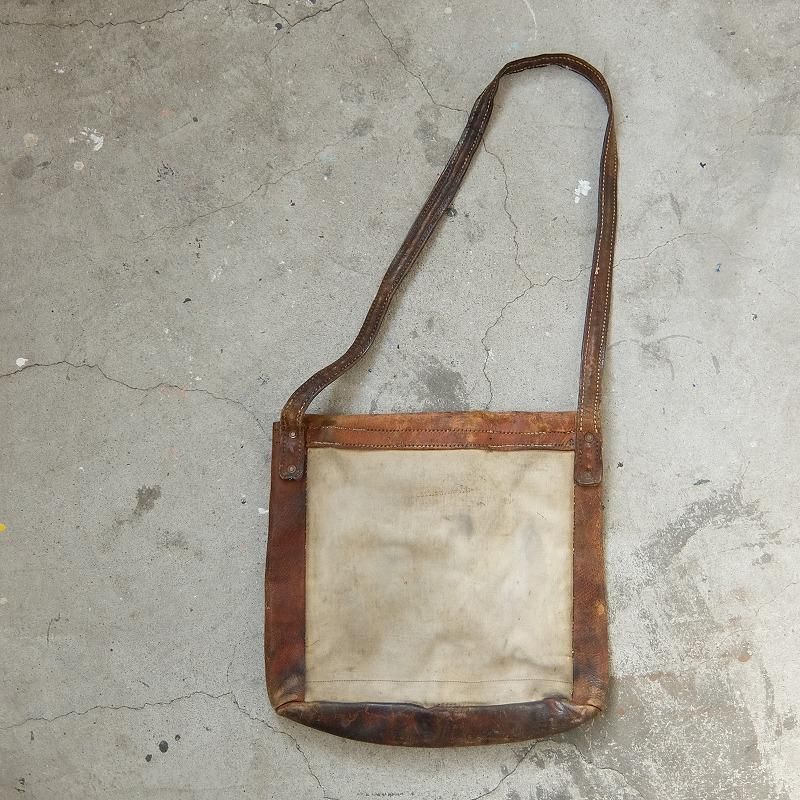 1900's1910's Railroad Canvas Leather Bag