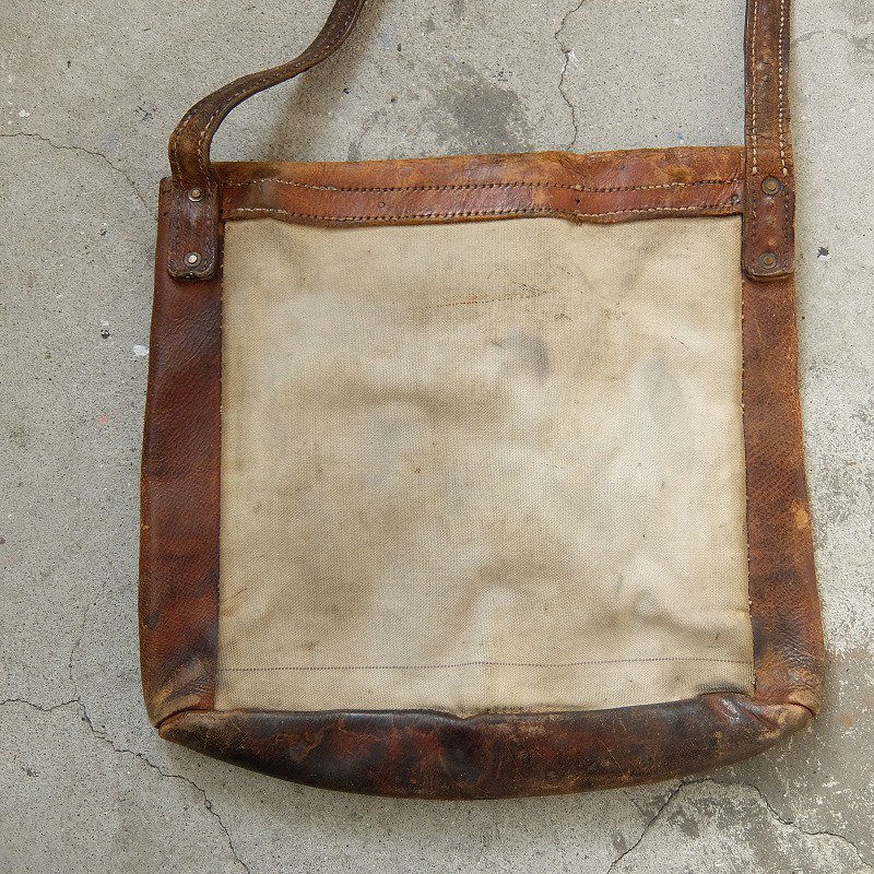 1900's1910's Railroad Canvas Leather Bag