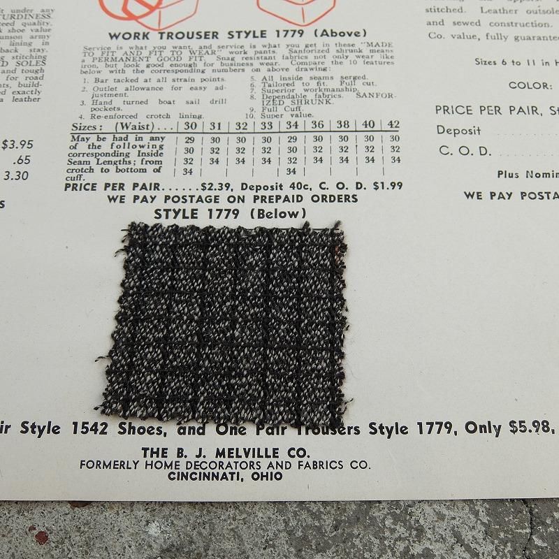1930's The B.J. MELVILLE CO. Catalog