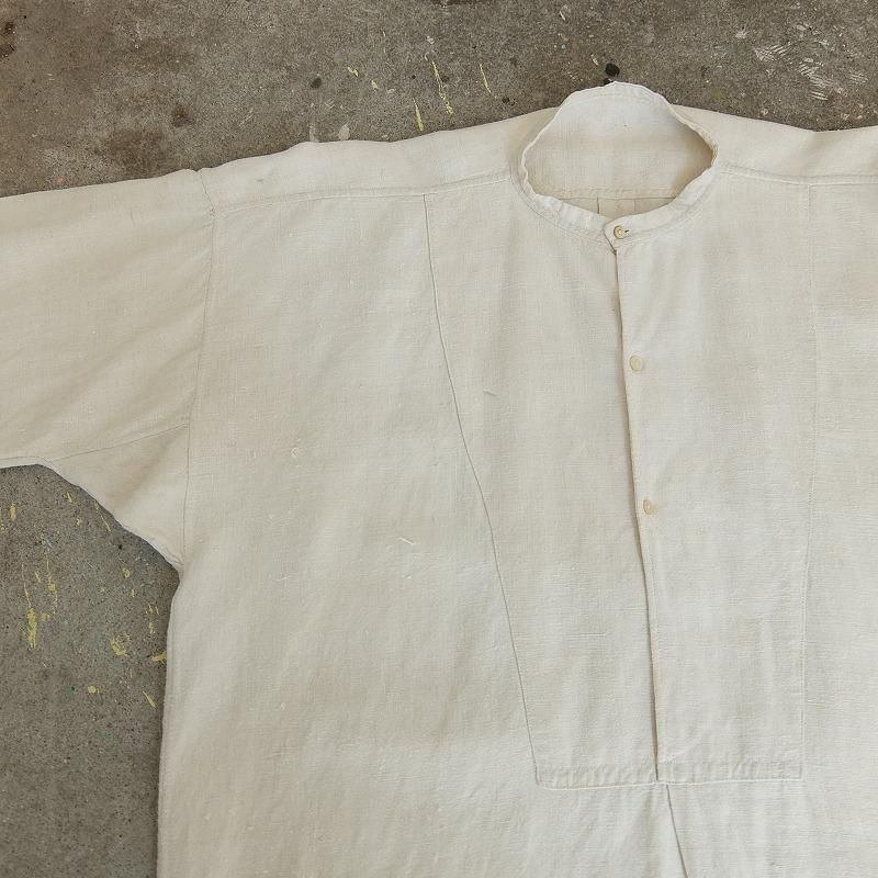 French Antique Linen Pullover Shirt
