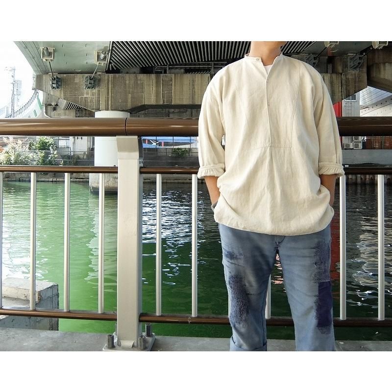 French Antique Linen Pullover Shirt