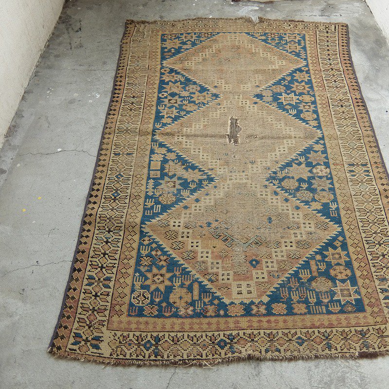 1890's1900's Antique Caucasian Tribal Rug