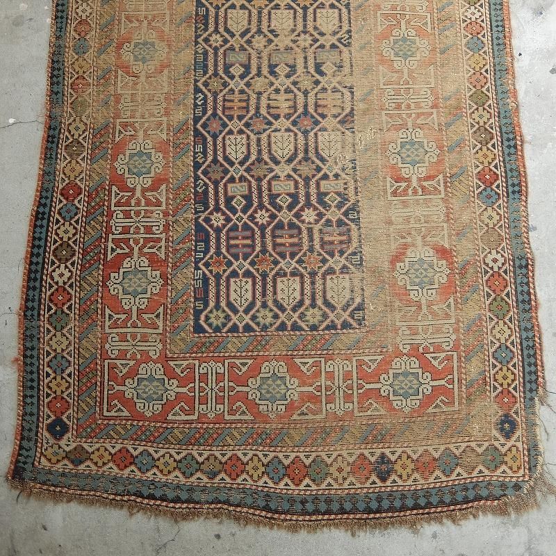 1890's1900's Antique Caucasian Tribal Rug