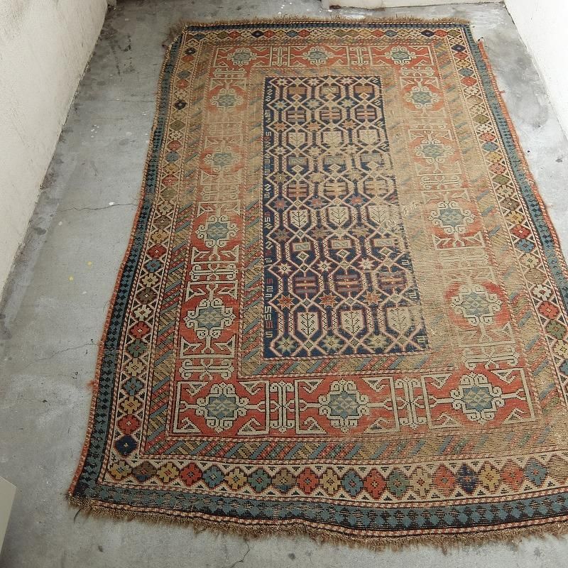 1890's1900's Antique Caucasian Tribal Rug