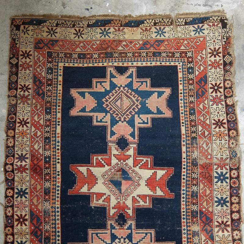 1890's Antique Caucasian Tribal Rug