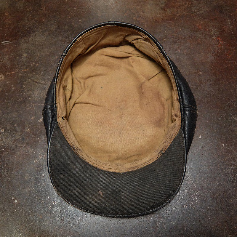 1930's Leather Newsboy Cap