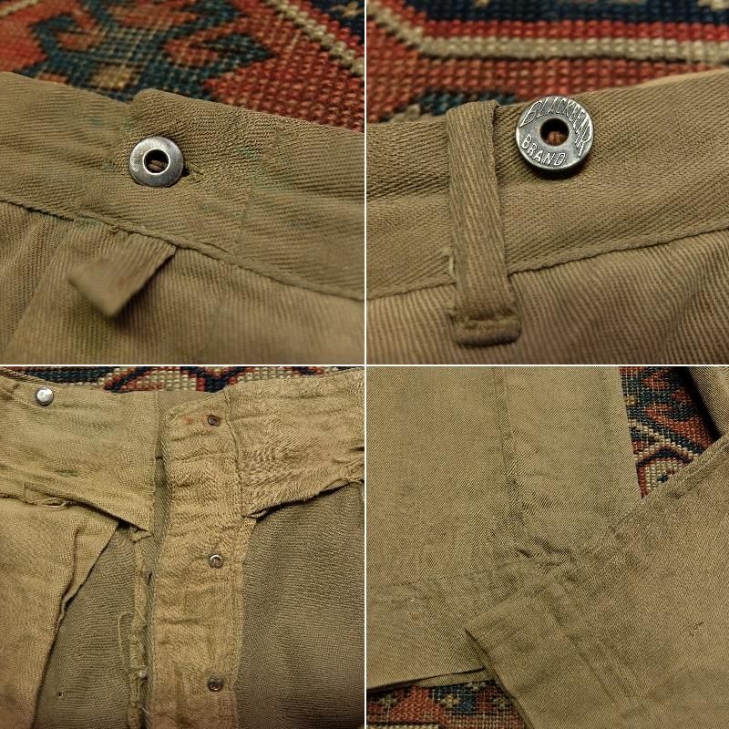 1910's1920's BLACK BEAR Cotton Work Pants