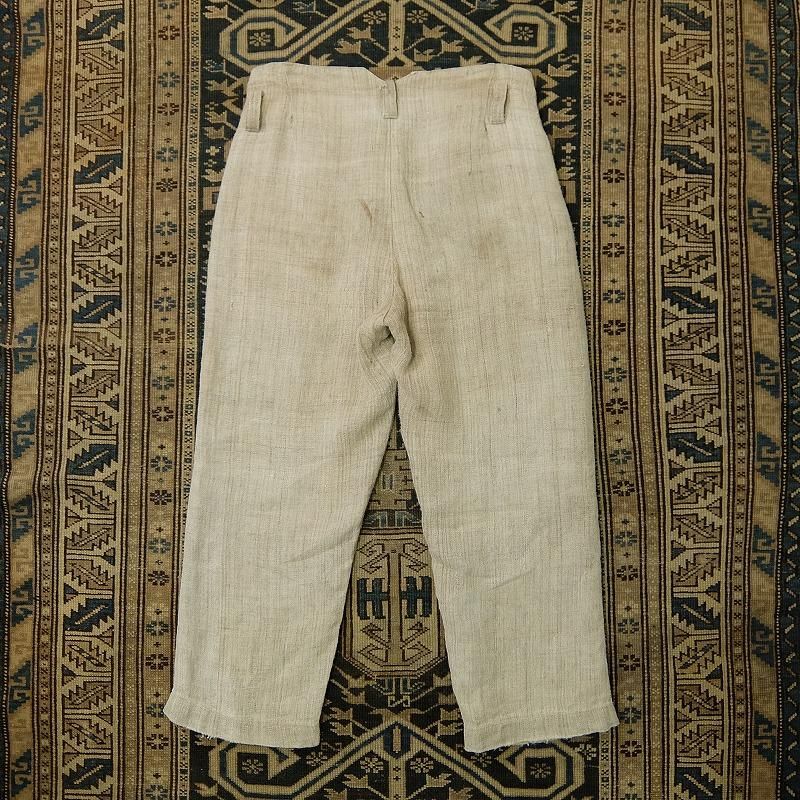 1910's ANTIQUE LINEN TROUSERS