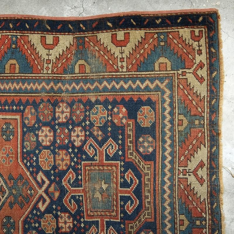 1890's1900's Antique Caucasian Tribal Rug