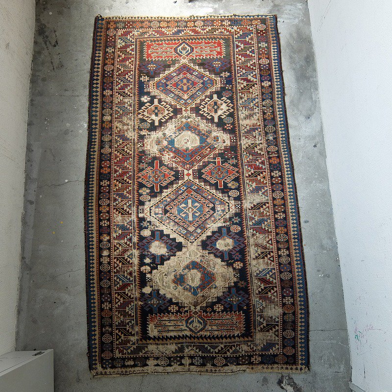 1890's Antique Caucasian Tribal Rug