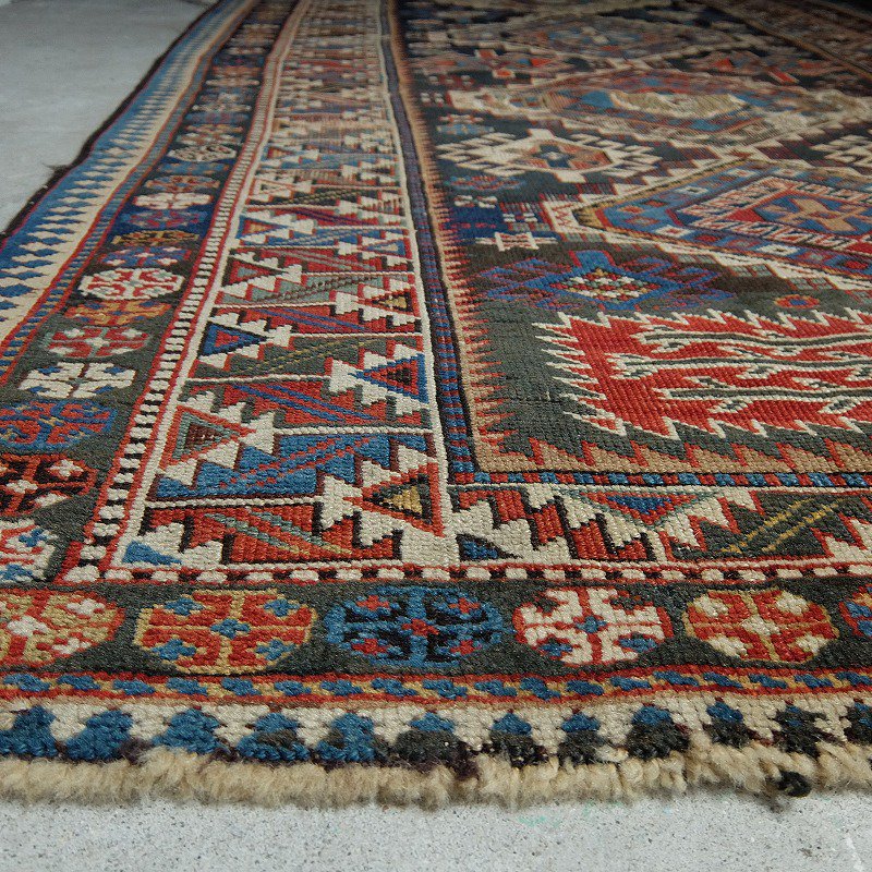 1890's Antique Caucasian Tribal Rug