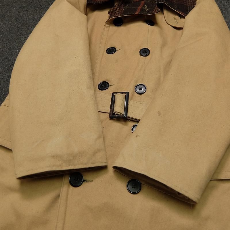 Double Breasted Canvas Coat with Blanket Lining