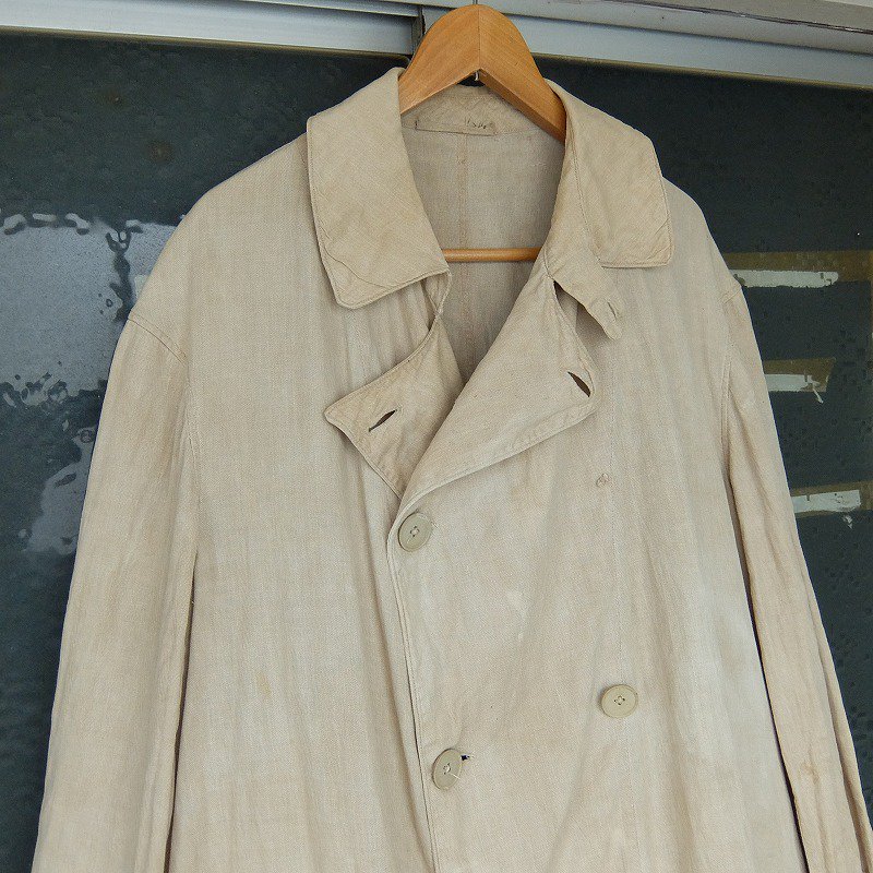 Double Breasted Linen Duster Coat