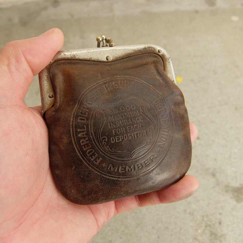 STATE NATIONAL BANK Leather Coin Purse