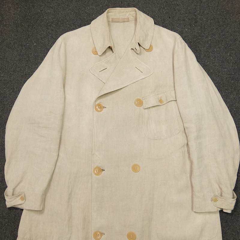 Double Breasted Linen Duster Coat