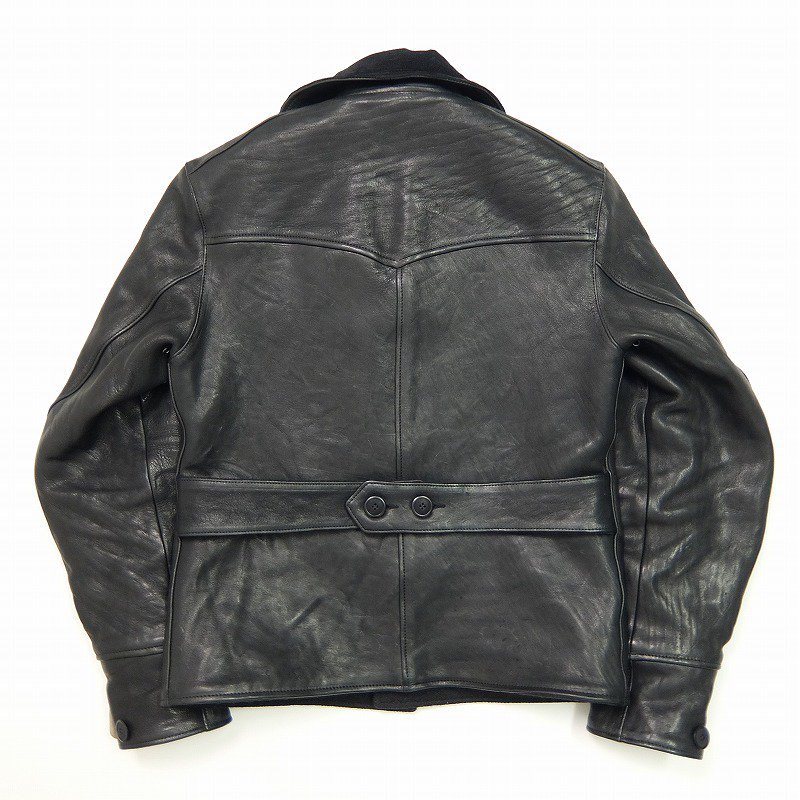 古着 vintage leather half coat-