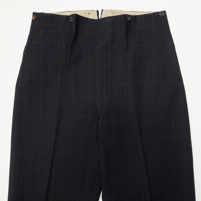 Wool Trousers with Buckle Back