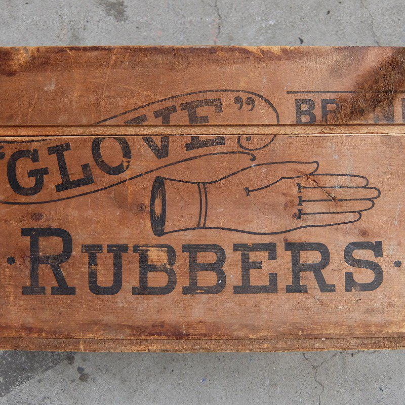 GLOVE RUBBERS BRAND Wood Box