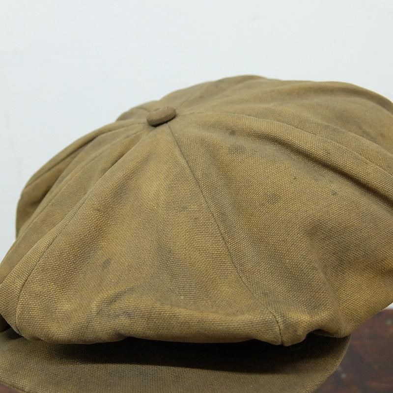 Brown Canvas Newsboy Cap