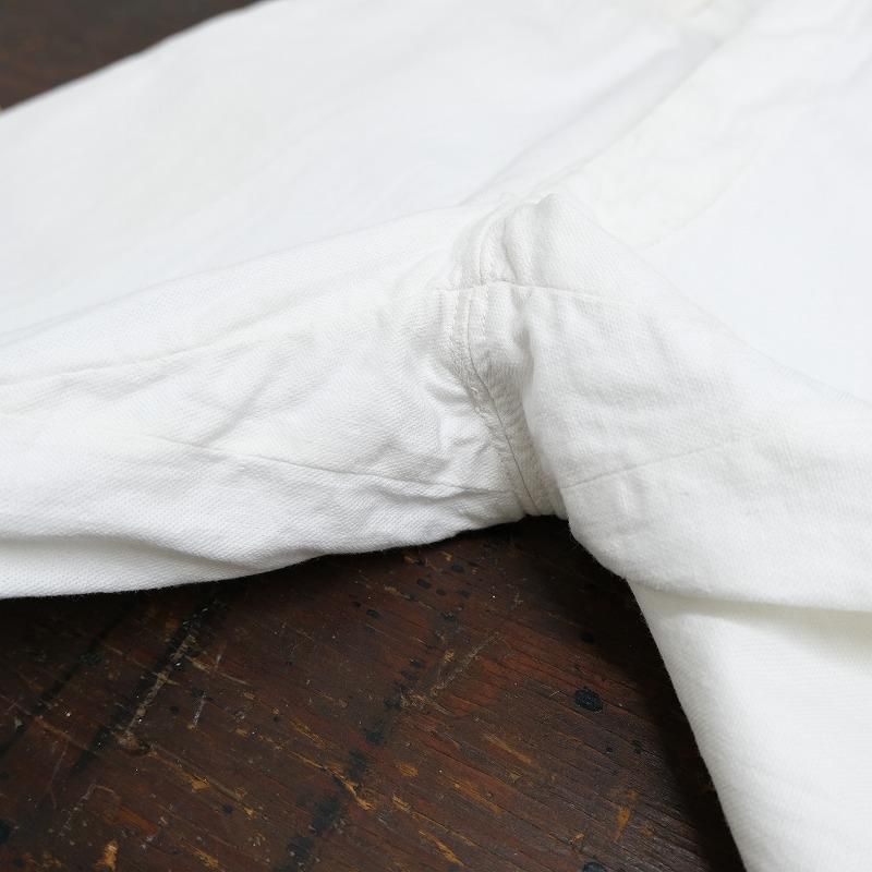 Antique White Cotton Linen Trousers