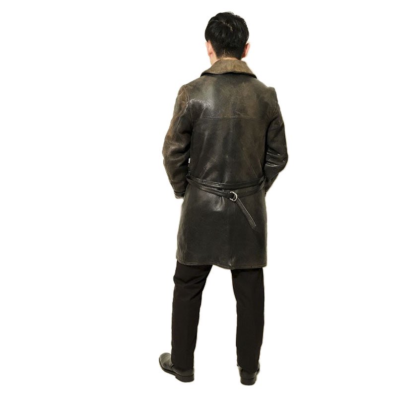 Double Breasted Horsehide Coat