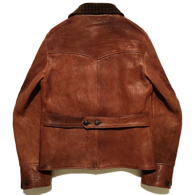 vintage leather half coat