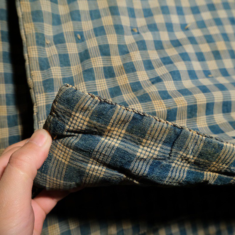 Antique Indigo Check Blanket - Cocky Crew Store -Antiques & Old