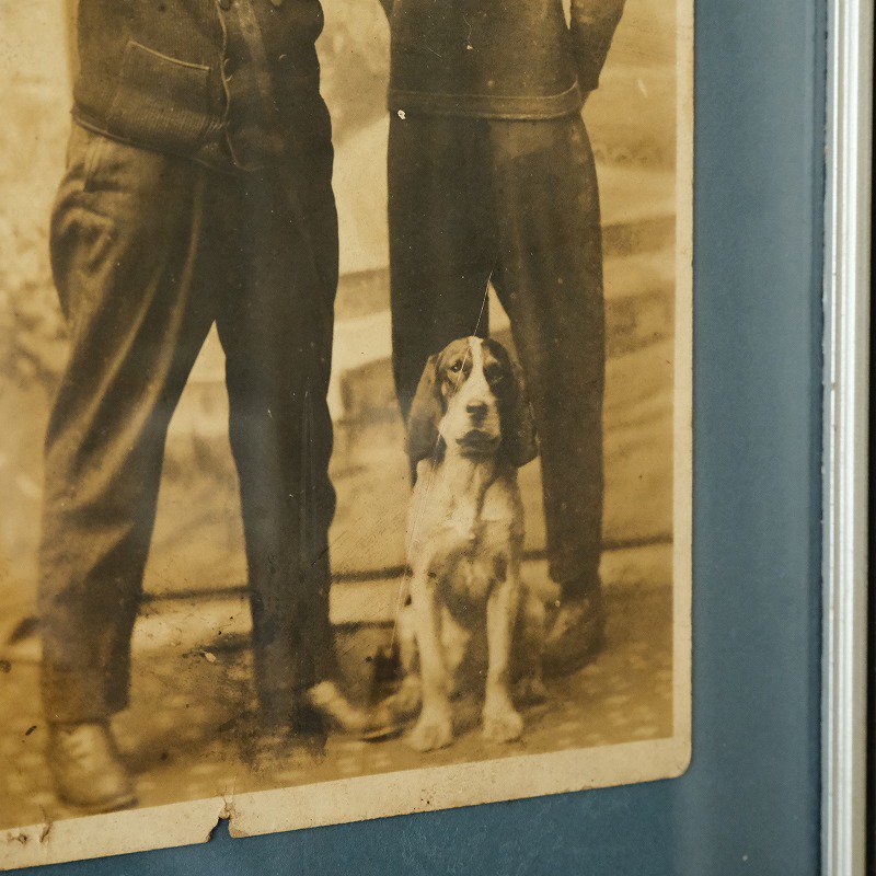 Antique Man & Dog Photo