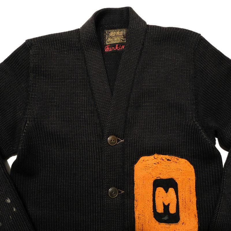 OLYMPIA KNITTING MILLS INC. Lettered Cardigan