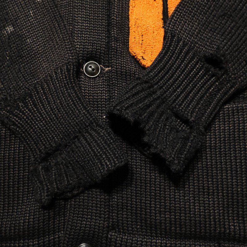 OLYMPIA KNITTING MILLS INC. Lettered Cardigan
