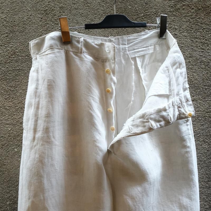 WHITE LINEN TROUSERS