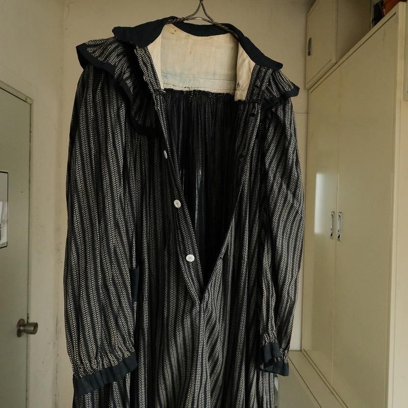 Antique Black White Cotton Dress