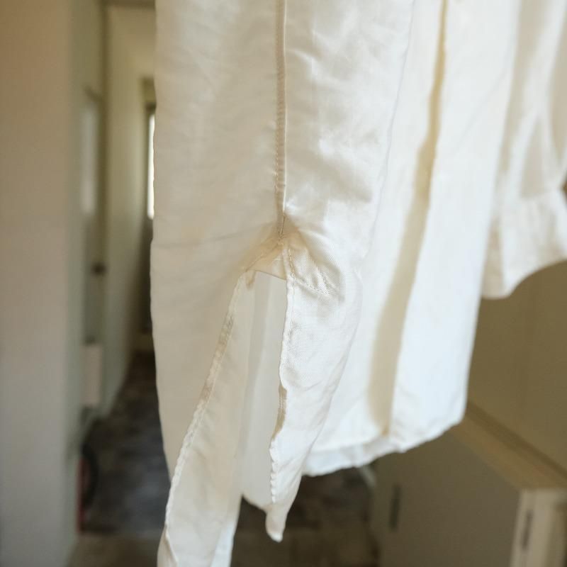 VINTAGE OPEN COLLAR SILK SHIRT