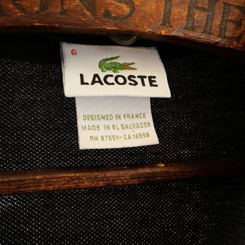 LACOSTE BLK L/S POLO SHIRT