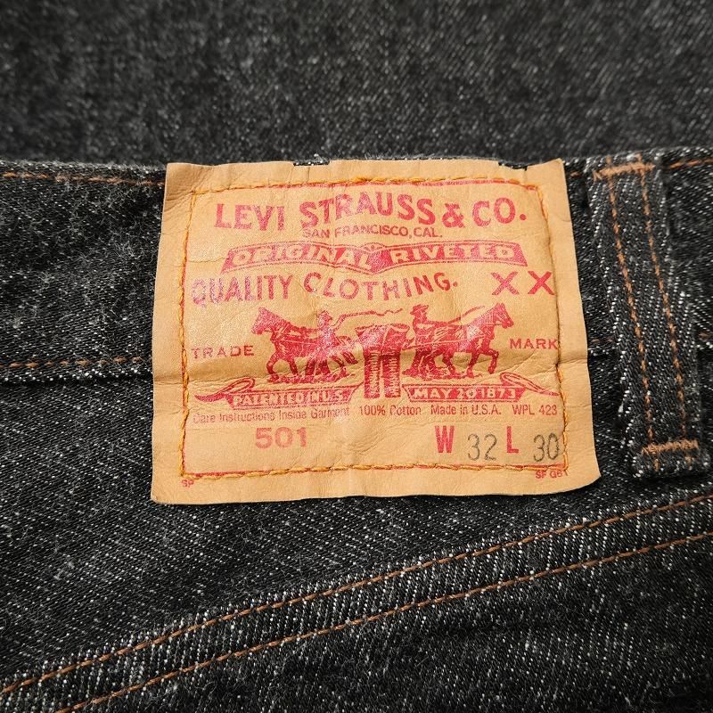 LEVI'S 501 BLACK DENIM PANTS