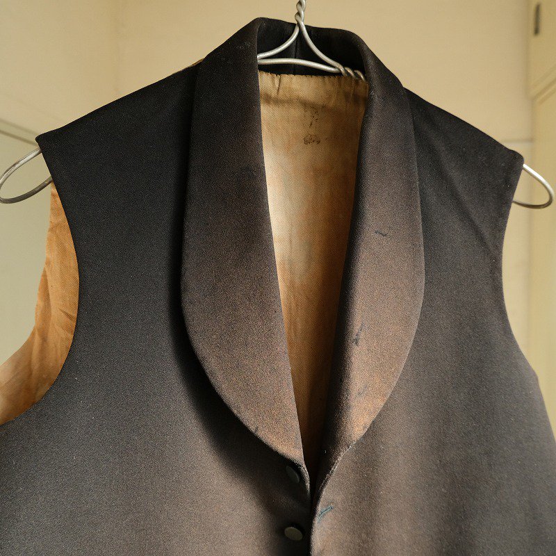 1880's ANTIQUE SHAWL COLLAR WAISTCOAT