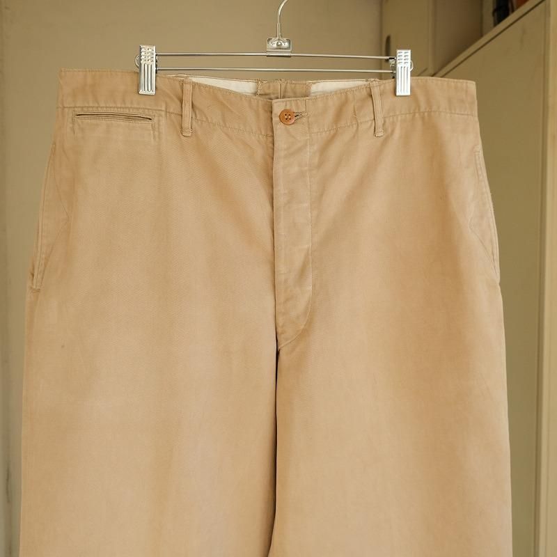 1940's U.S.MILITARY COTTON KHAKI TROUSERS