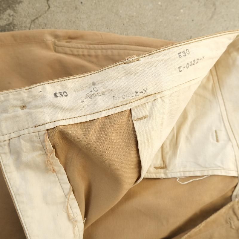 1940's U.S.MILITARY COTTON KHAKI TROUSERS