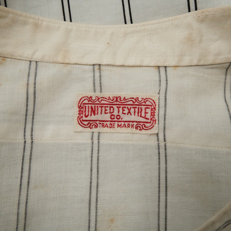 1910's UNITED TEXTILE CO. PULLOVER DRESS SHIRT