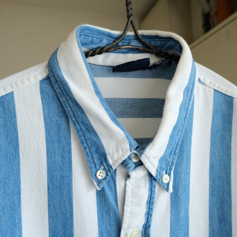 1980's BON HOMME STRIPE DENIM SHIRT